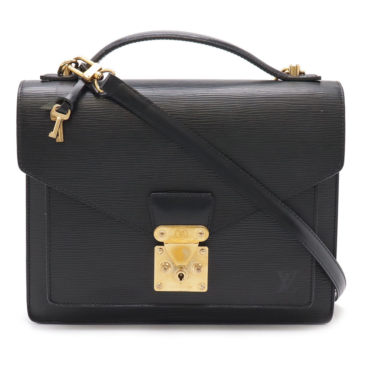 エピ モンソー セカンドバッグ ハンドバッグ 2WAY ショルダーバッグ ノワール ブラック ゴールド金具 ベタなし M5212 40,820円