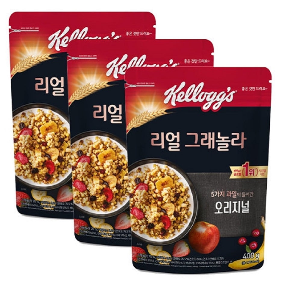 韓国-K MEAL-リアルグラノーラ 400g ポーチ型 3個 ブランチ 穀物 永野いっぱい -K FOOD 5,330円