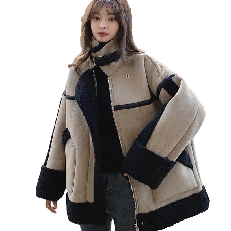 フェイクムートン ブルゾン ボア レディース アウター B-3ジャケット 韓国