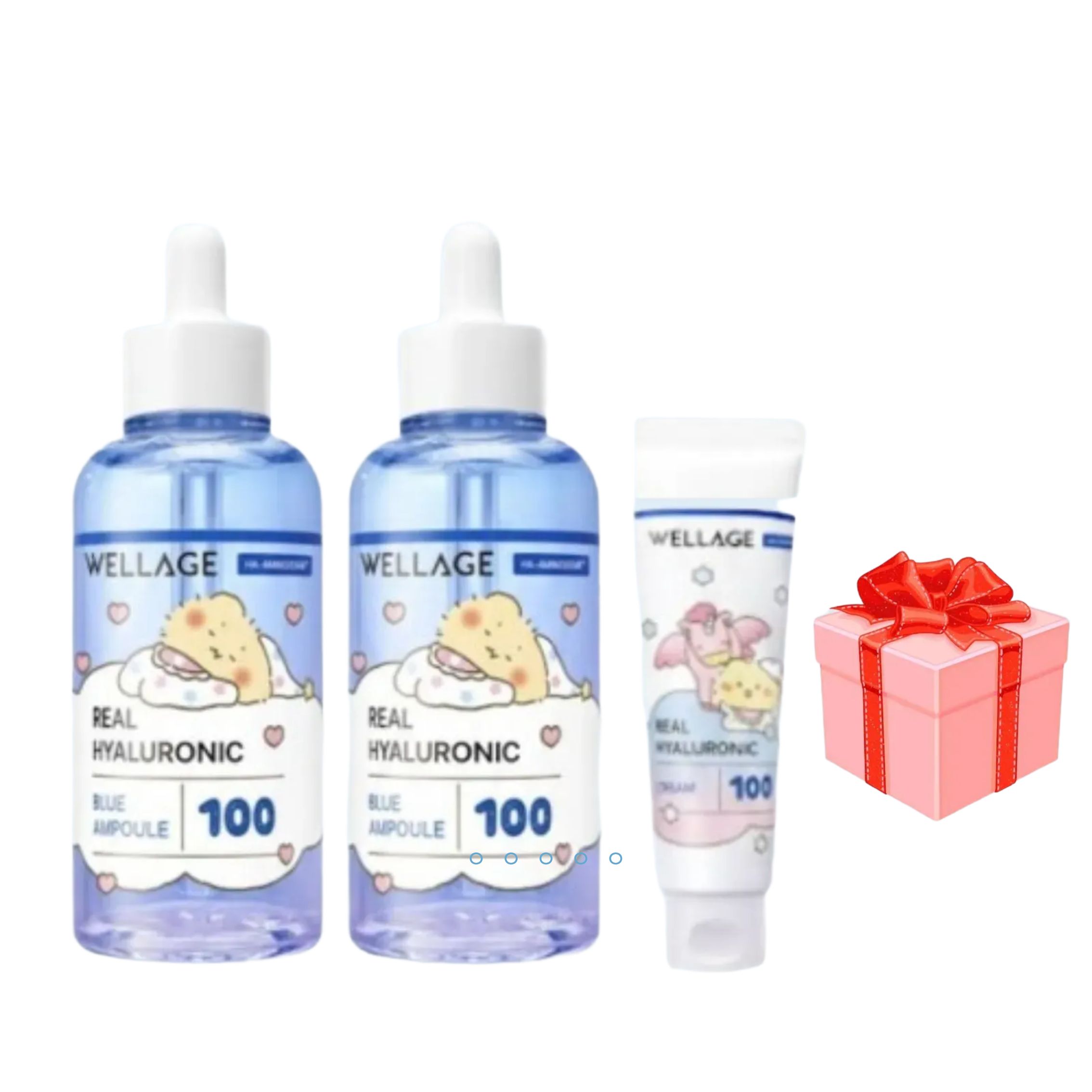 얼 히알로닉 블루 100 앰플 75ml 2개 세트 (한정 기획:크림 20ml) 웰라쥬 리얼