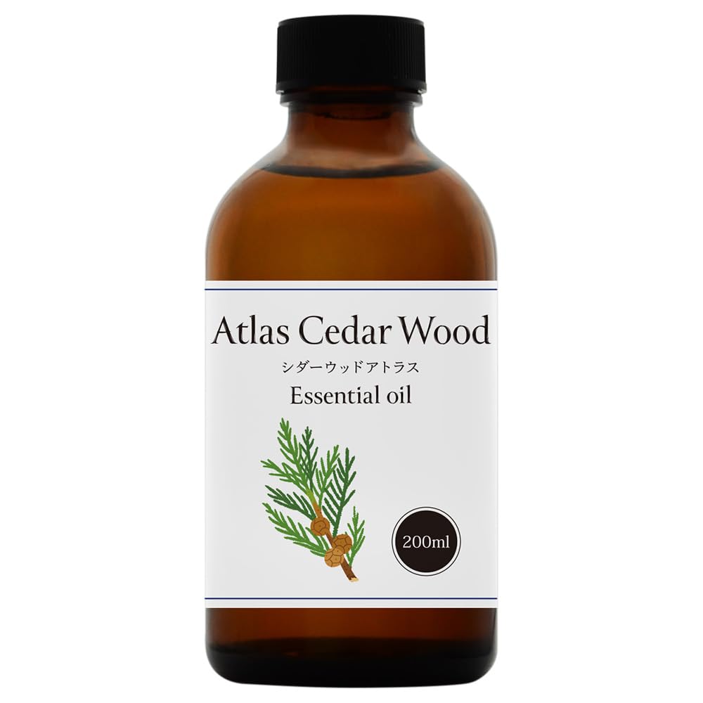 天然100% シダーウッドアトラス オイル 200ml 精油 エッセンシャルオイル アロマオイル