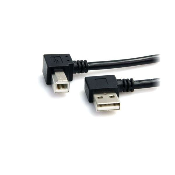 （まとめ） StarTech.com USB2.0ケーブル 90cm Type A（L型）オス-B（L型）オス ブラック USB2HAB2RA31本 [x5セット]