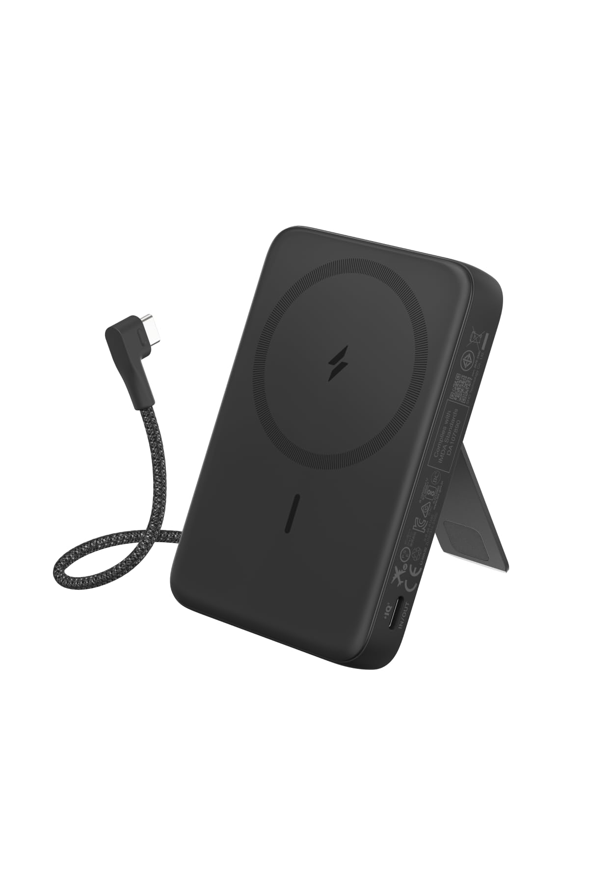 Anker Zolo Power Bank (10000mAh, MagGo, Built-In USB-Cケーブル) マグネット式ワイヤレス充電対応 10000mAh コンパクトモバイルバッテリー【