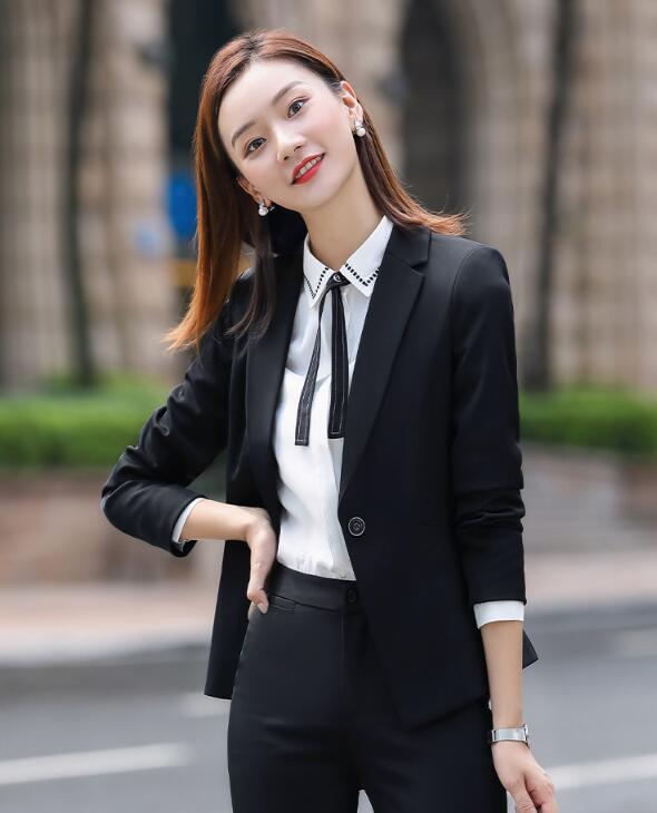 洗えるスーツ2点セットスーツ ビジネス 長袖ジャケット+パンツ/スカート フォーマル 通勤 OL オフィス 制服 春秋着 着痩せ 20代30代40代 ママ 面接 パンツスーツ S/M/L/XL/2XL 5,863円