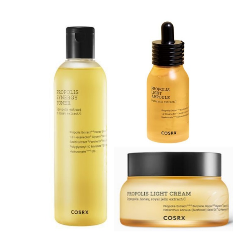 [大容量 構成] フルフィットプロポリス3点セット/【3点セット】フルフィットプロポリス 3点セット / シナジートナー280ml＋ライトアンプル40ml＋ライトクリーム65ml