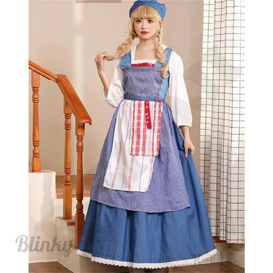 高品質なハロウィン商品 ハロウィン コスプレ 変装 仮装 田舎 農場 メイド服民族衣装 衣装 パーティー イベント コスチューム 可愛い 2024 おすすめ 3日以内に発送 5,411円