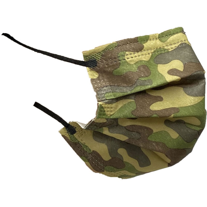【ロット販売：入り数10】 ROYAL(ロイヤル) 1DAYマスク CAMOUFLAGE 不織布 フツウサイズ マルチスポーツ マスク (74190020)