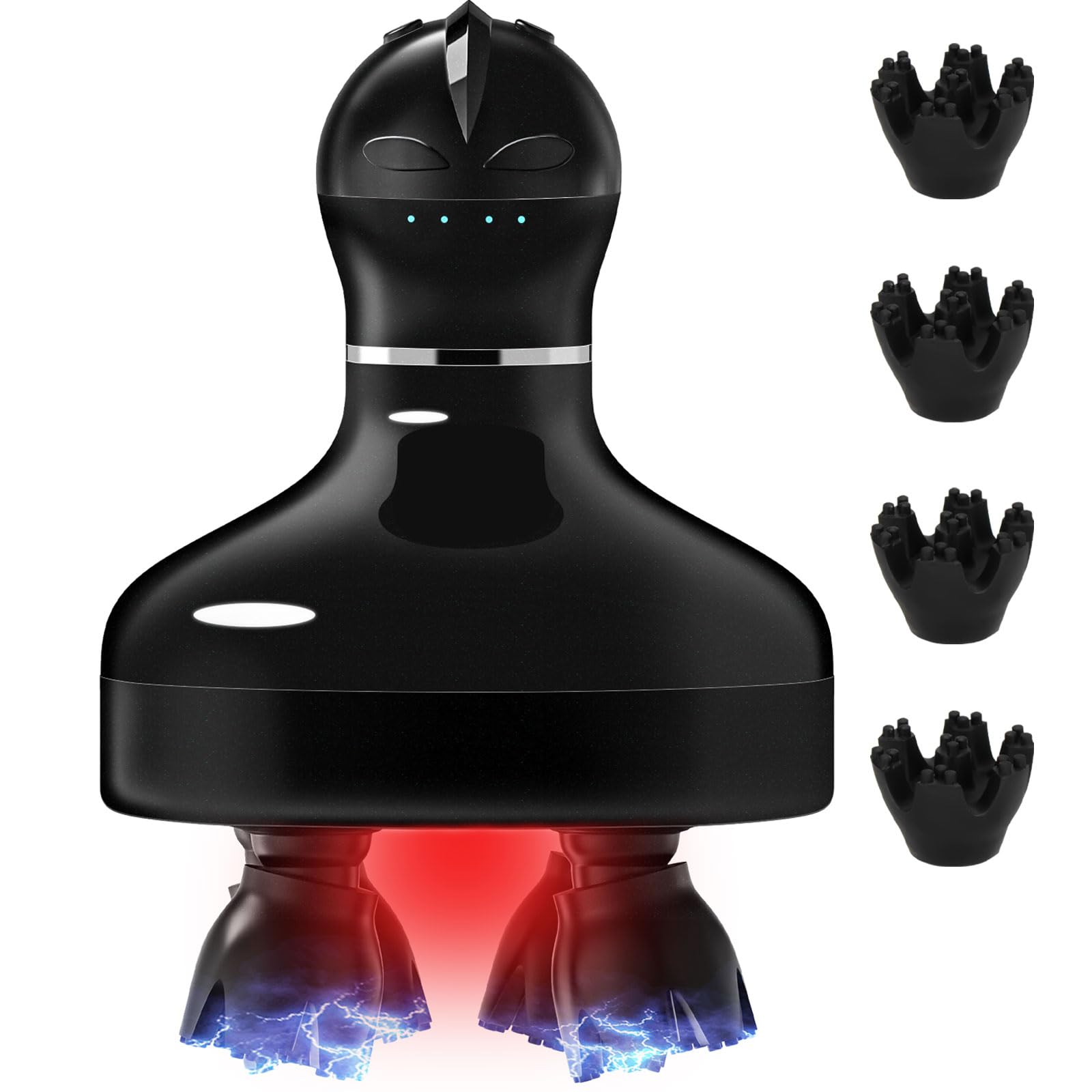 EMS ヘッドスパ 電動頭皮ブラシ 頭皮ケア 高輝度赤色LED IPX7防水 3D振動 コードレス 人間工学に基づいた設計 小型化 静音モーター お風呂 乾湿両用 全身適用 EMS HEAD SPA