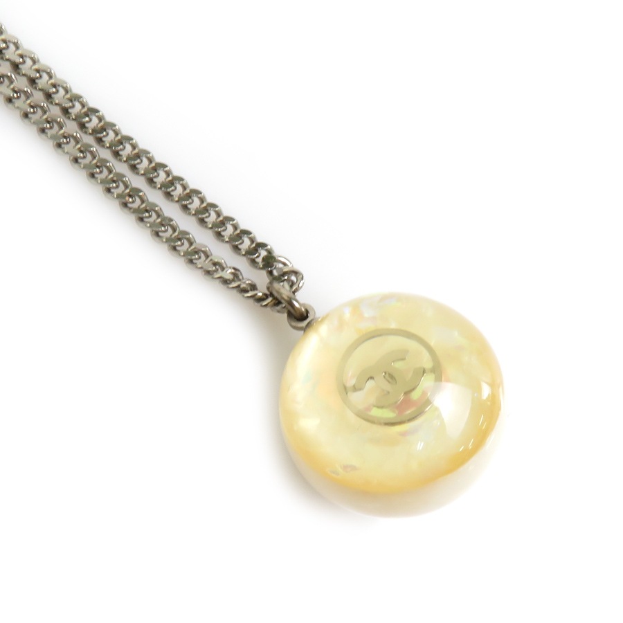 シャネル CHANEL ネックレス プラスチック/メタル ベージュ×クリア レディース h30304f