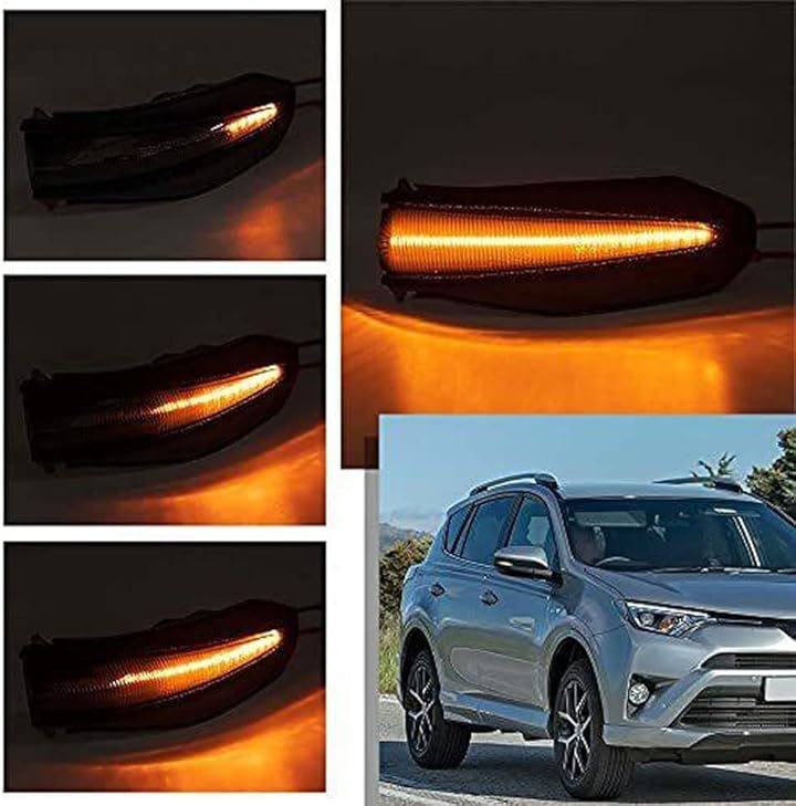 互換品 トヨタ ハリアー 60系 80系 ノア ヴォクシー エクスファイア LED ドアミラー シーケンシャルウインカー スモークレンズ仕様(スモーク)