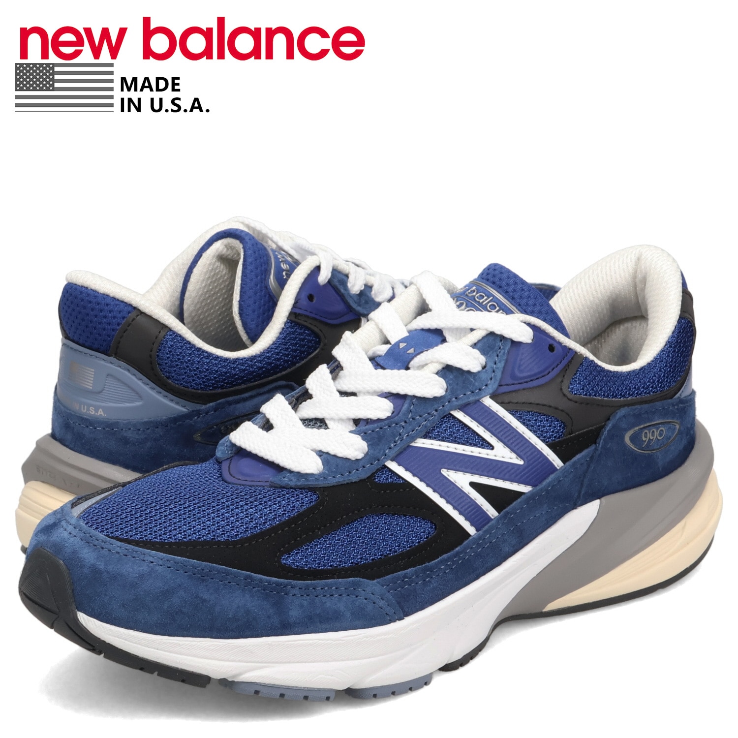 990 V6 スニーカー メンズ Dワイズ MADE IN USA ネイビー U990IA6