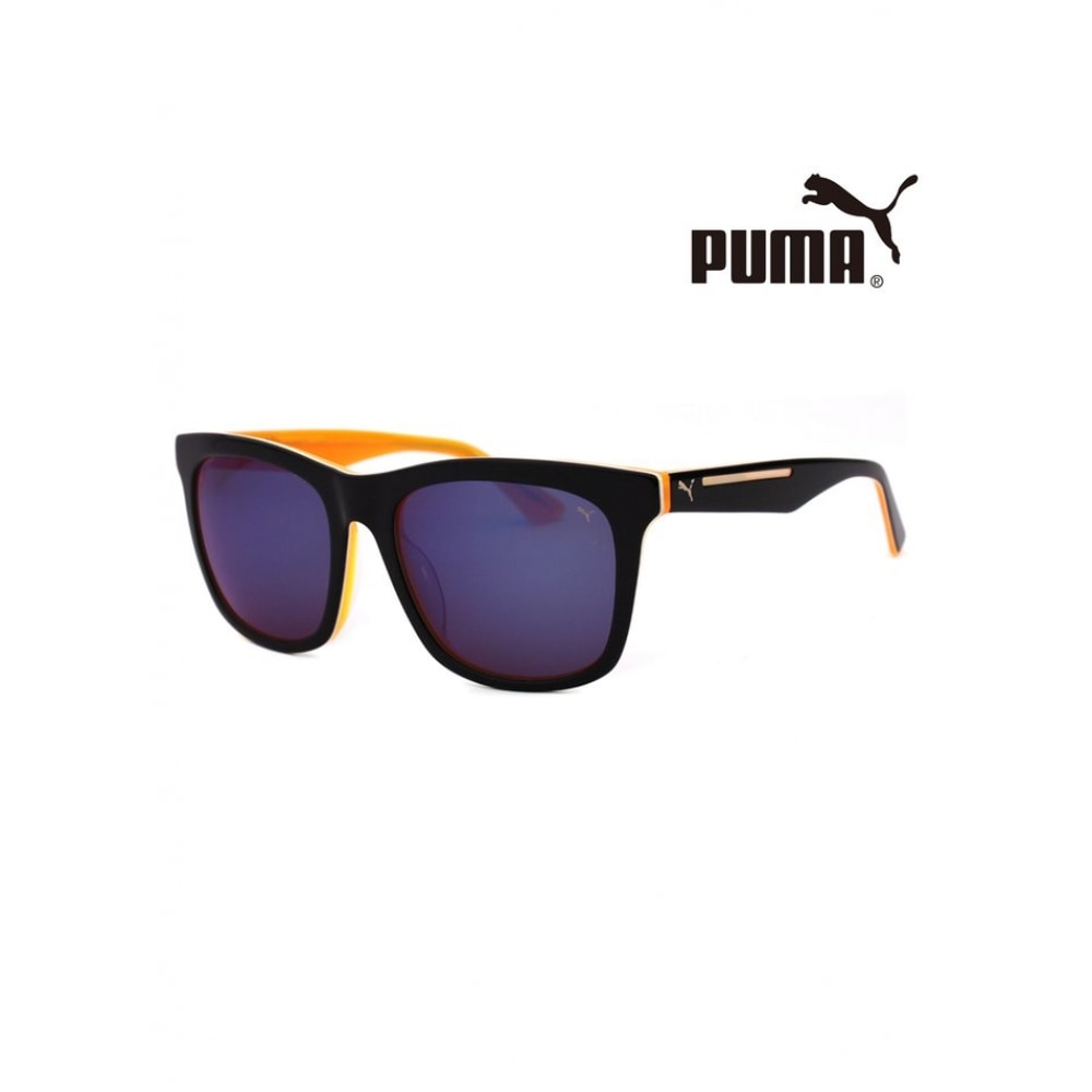 Puma PU0088SK 002 スクエアホーンリムオーバーアジアンフィットミラーサングラス