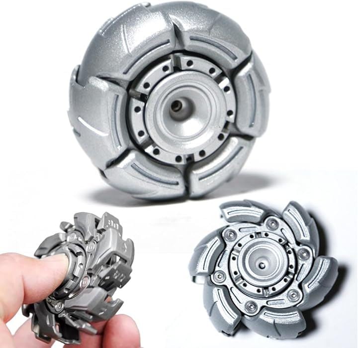 フィジェットトイ ハンドスピナー ガジェット 暇つぶし 手遊び 大人 感覚刺激 (シルバー)