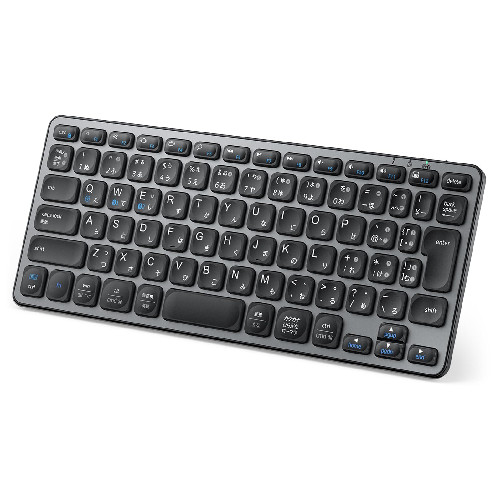iClever ワイヤレスキーボード Bluetooth＆2.4G 無線 キーボード 充電式Type-C 静音 小型 薄型 JIS基準 日本語配列 軽量 パンタグラフ式 3つデバイス自由に切替え デュ