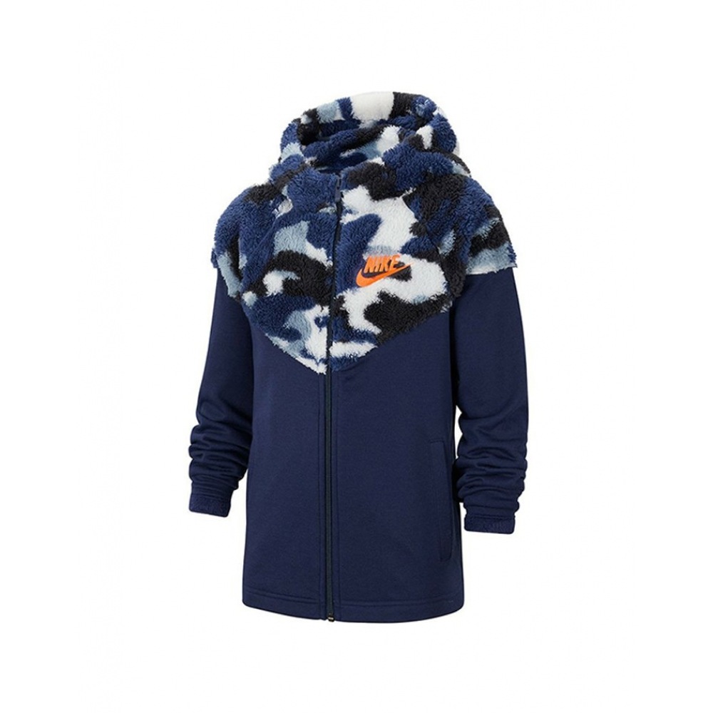 ナイキキッズナイキキッズウェアキッズカモシェルパフリースフルジップパーカー DM2383-410 P2202