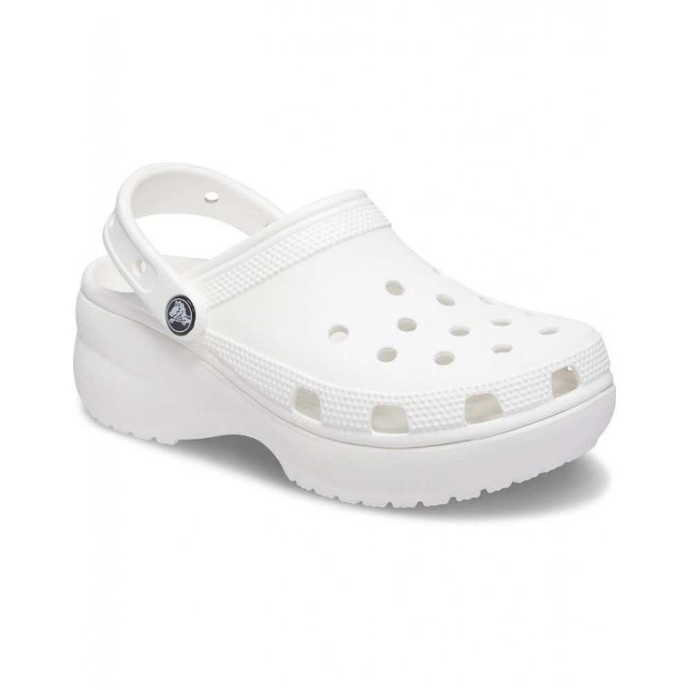 クロックスクラシックプラットフォームクロッグホワイト 206750-100