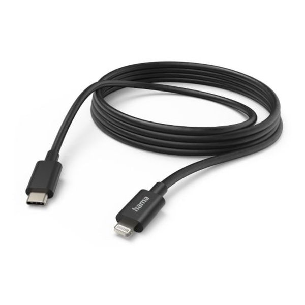 充電用ケーブル USB-C - Lightning 3 m ブラック 00201599