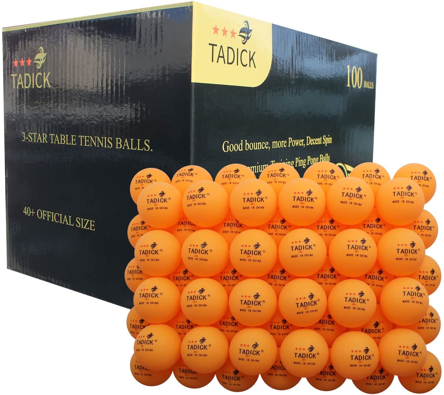 TADICK100パック3つ星トレーニング卓球ボールプレミアム卓球ボール