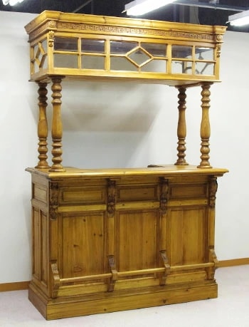 ナチュラル木材の バーカウンター 上下セット 開梱設置サービス付 木製 天然木 カウンターセット カウンター キッチンカウンター ハイカウンター キッチン収納 カウンター 什器 別荘