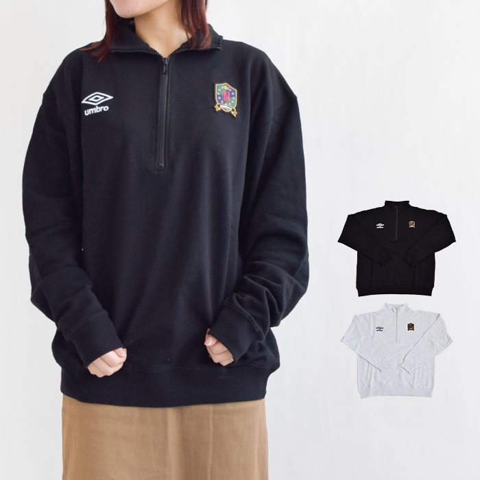 正規取扱店 ハーフジップ トップス スウェット トレーナー ジャージ 長袖 メンズ レディース ユニセックス ロゴ 刺繍 ワッペン スポーツ トレーニング UM7055