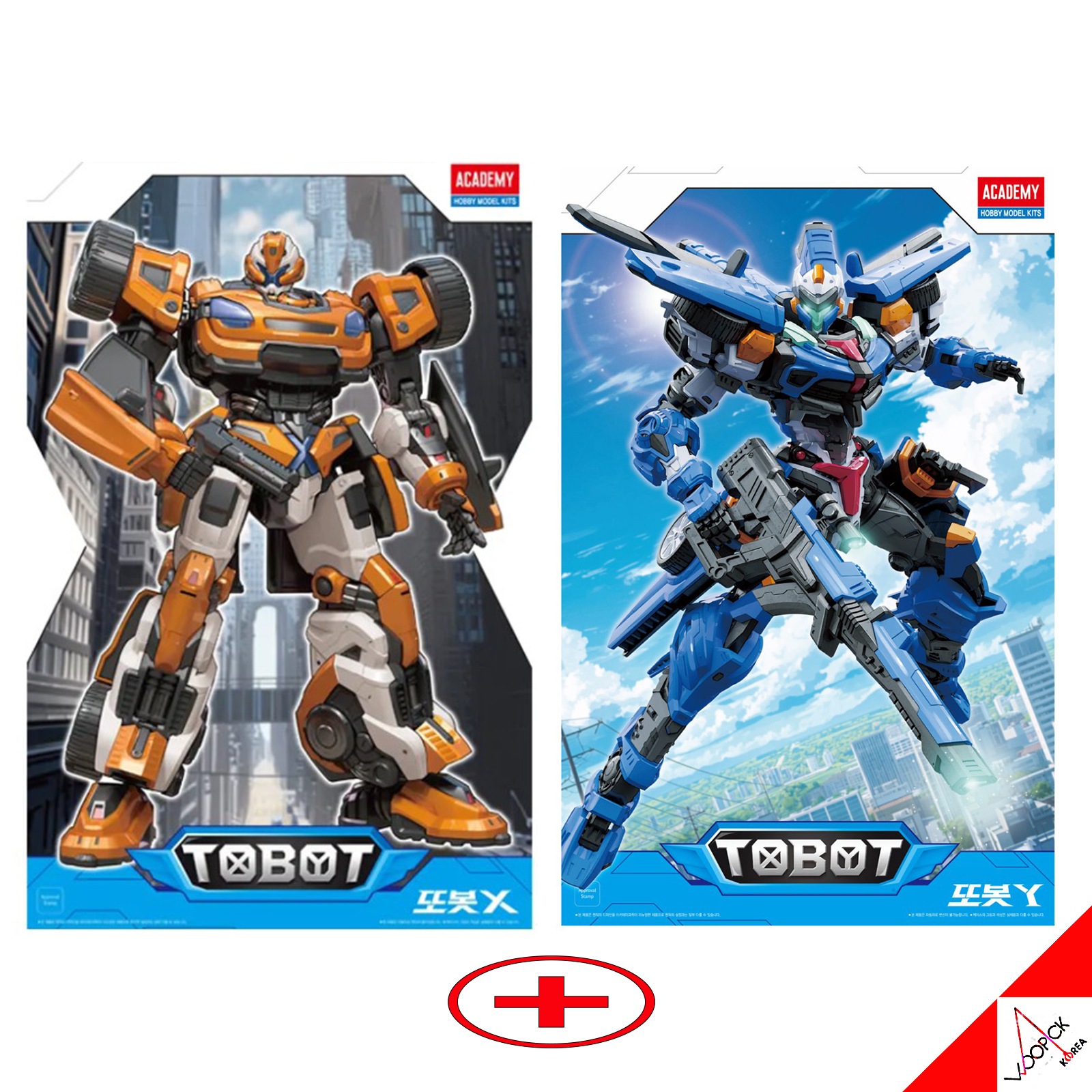 [関税込み]アカデミー/トボットX+トボットY/2種セット/コラボレーション/ロボット/プラモデル/22cm/Hobby Plastic Hobby Model Kit/2026