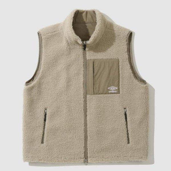 MベストLQC UP423CWVO1-BEI オンアンドオフ リバーシブル フリース ベスト / ベージュ