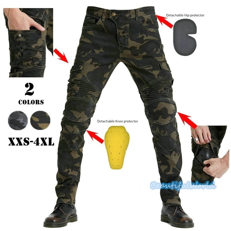 バイクパンツ メンズ ライダーパンツ バイクウェア オートバイ プロテクター付き ジーンズ デニム 転倒防護 膝当て 耐久 耐衝撃 膝パッド レーシングパンツ/24mtckz13