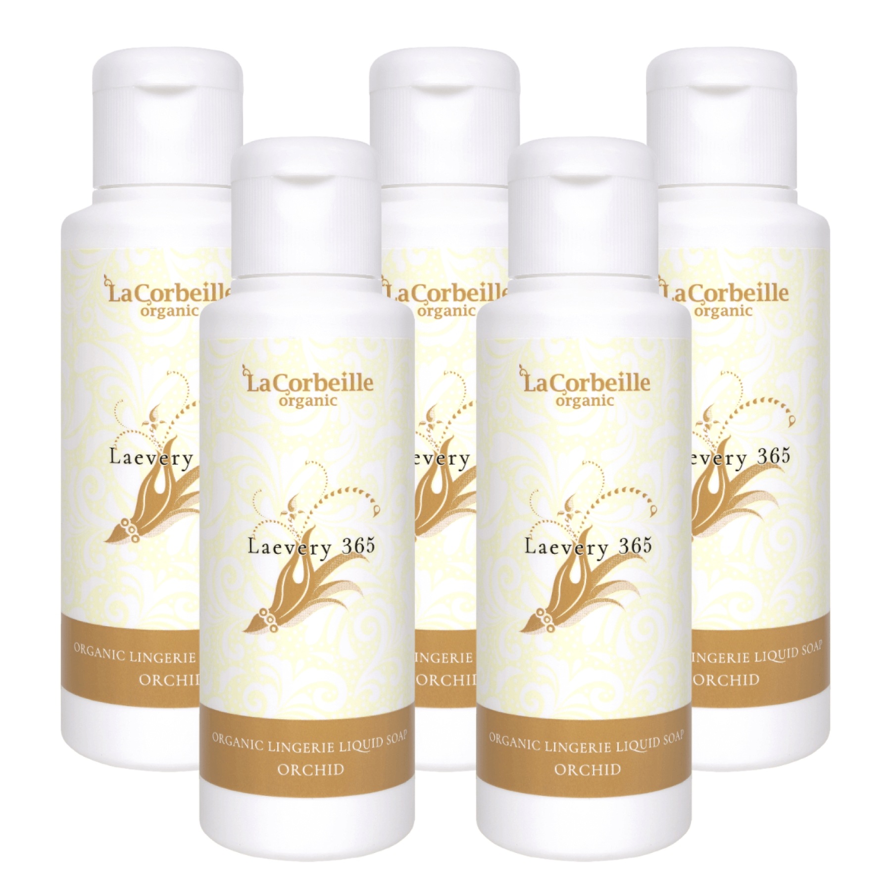 【リニューアル】ラ コルベイユ ラブリー365 下着用洗剤 オーキッドの香り オーガニック ランジェリー ソープ 天然植物由来 ランドリー 公式 5個セット