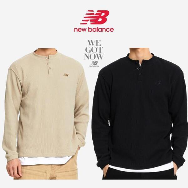 ニューバランス ワッフル ヘンリーネック 長袖Tシャツ NBNDE4S081