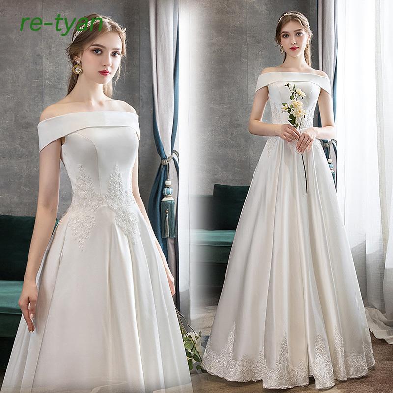ウェディングドレス ロングドレス 披露宴 結婚式 二次会 お呼ばれ ブライダル エンパイア オフショルダー刺繍 レース 編み上げ大人気 可愛い きれいめ おしゃれ 8,819円
