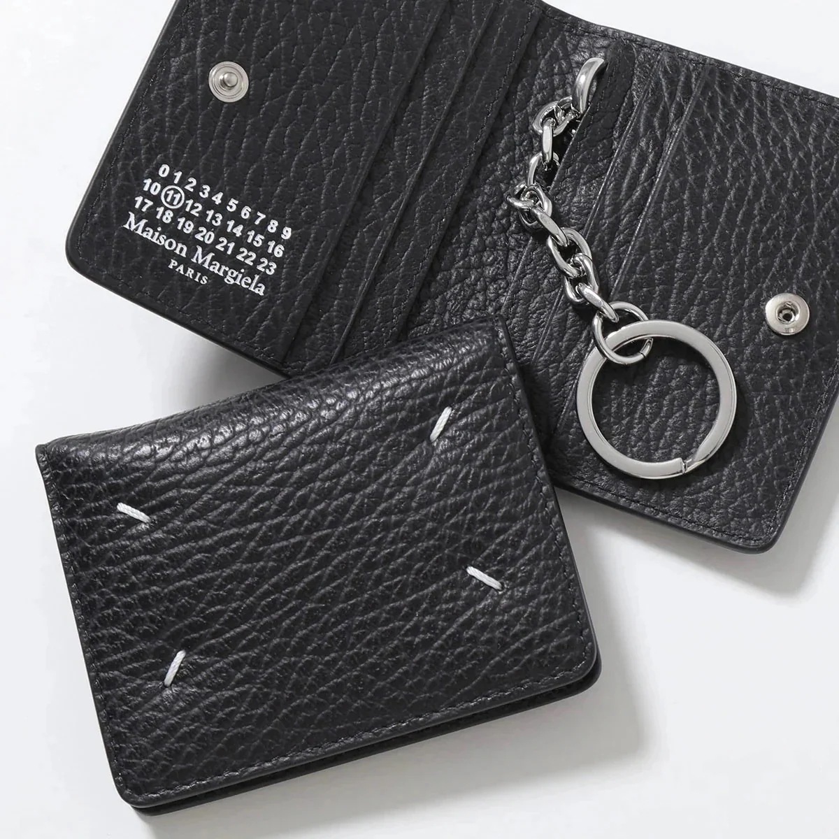 MAISON MARGIELA メゾンマルジェラ 11 カードケース S56UI0128 P4455 メンズ レザー キーリング付き パスケース T8013 S