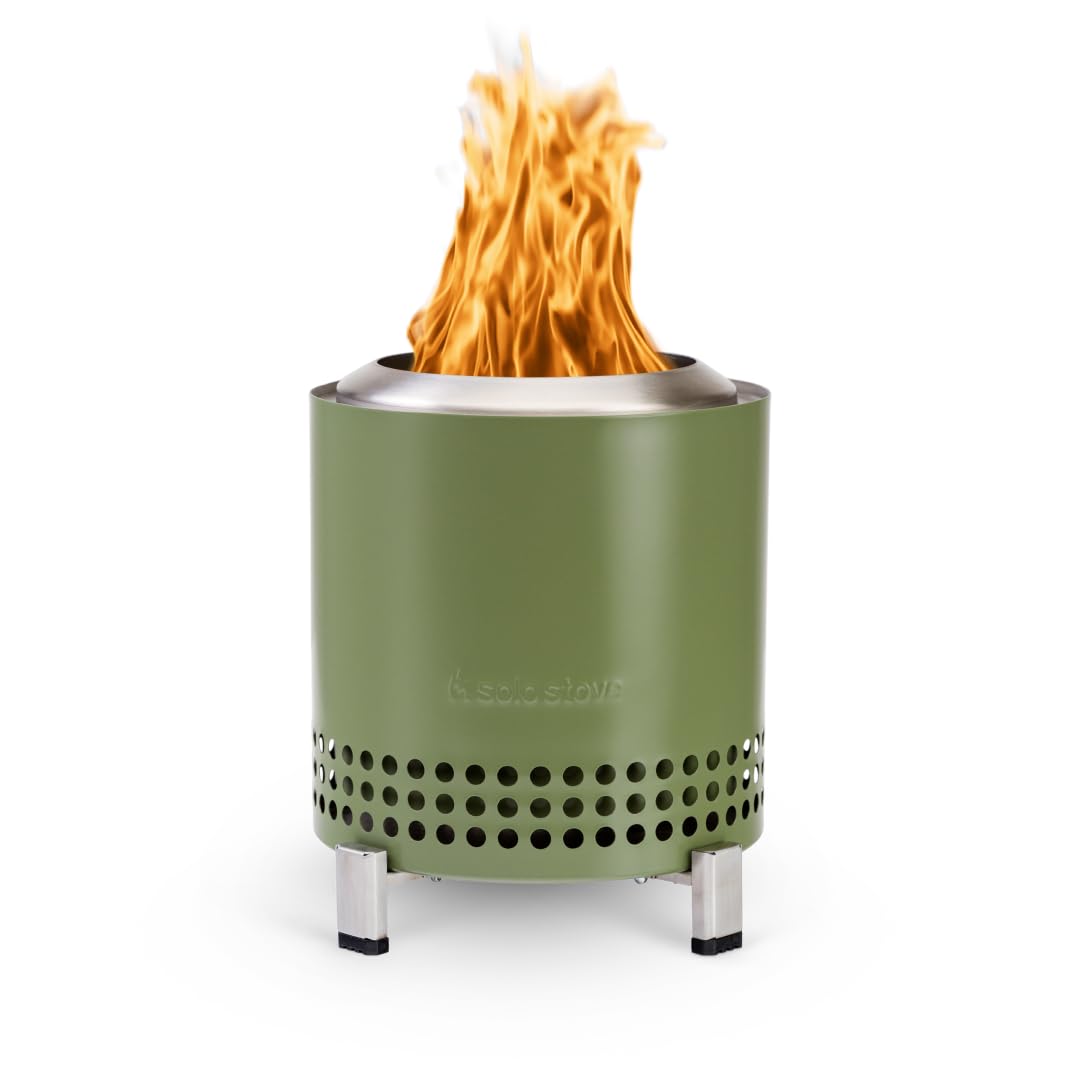 Solo Stove Mesa XL 卓上ファイヤーピット スタンド付き 煙が少ない アウトドア ミニファイヤー 都市部や郊外用 ペレットまたは木材で燃料を供給 ステンレススチール トラベルバ