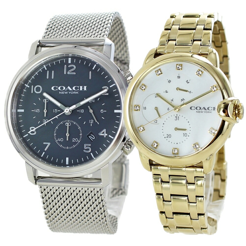 カップル プレゼント コーチ ペアウォッチ ペア 腕時計 手表 おしゃれ 大人 ステンレスベルト ペアギフト ペア 夫婦 両親 両親贈呈品 結婚式 結婚記念日 記念日 ブランド