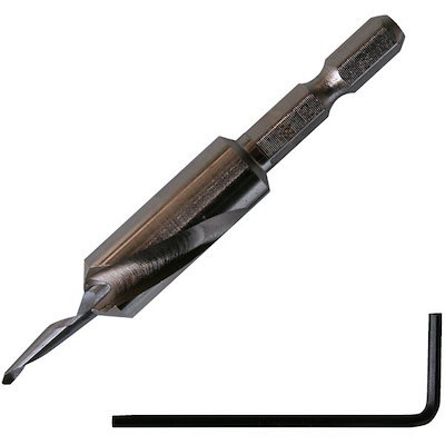 他サイト： スターエム 皿取錐 普通鋼メッキ仕上げ 4mmX12mm 先端工具 木工アクセサリ 下穴錐の商品画像