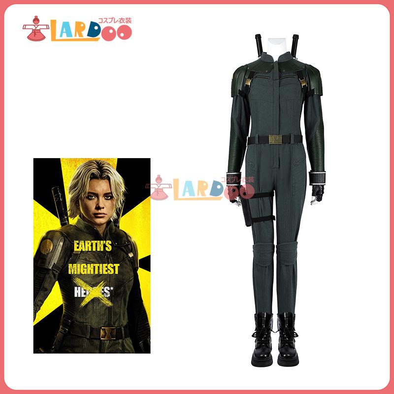 【工場直販 品質保証】 サンダーボルツ* Thunderbolts 映画2025 エレーナ・ベロワ / ブラック・ウィドウ（2代目）棒道具なし コスチューム コスプレ衣装/靴