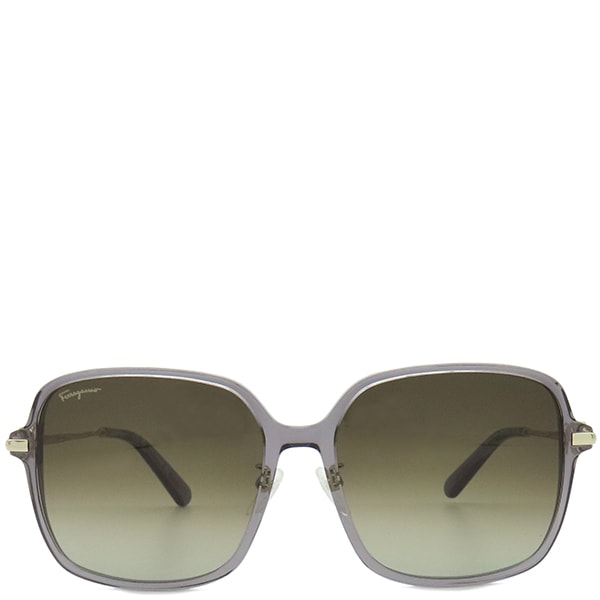 サルヴァトーレ・フェラガモ Salvatore Ferragamo サングラス スクエア ダブルガンチーニ 5917 プラスチック グレー×ゴールド ゴールド金具 グラデーション SF1075SLB-