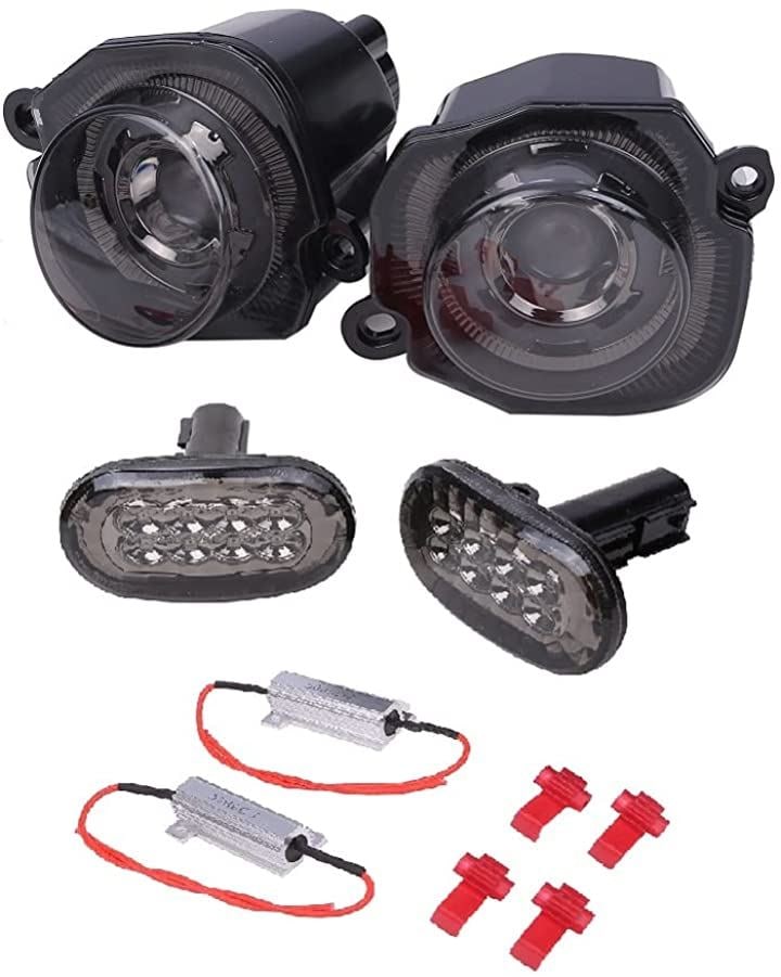 Avan Knight 新型 ジムニー サイドマーカー ウインカー 左右 セット ジムニーシエラ JB64W JB74W( フロントウインカー（スモーク）+サイドウインカー（スモーク）)