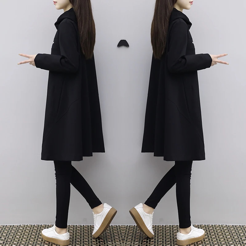 トレンチコート レディース スプリングコート 落ち感 フード付き ロングコート 春 コート カジュア