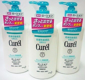 セット販売　花王 キュレル ローション ポンプタイプ (410mL)×3個セット ボディローション 全身用乳液 curel　【医薬部外品】
