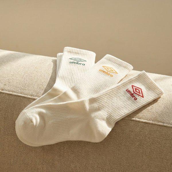 エッセンシャル クッション 3足組クルーソックス UR123CSC11SCW