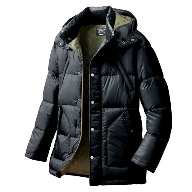 丸八 マルハチ ダウン ハーフコート 撥水加工 フード脱着式