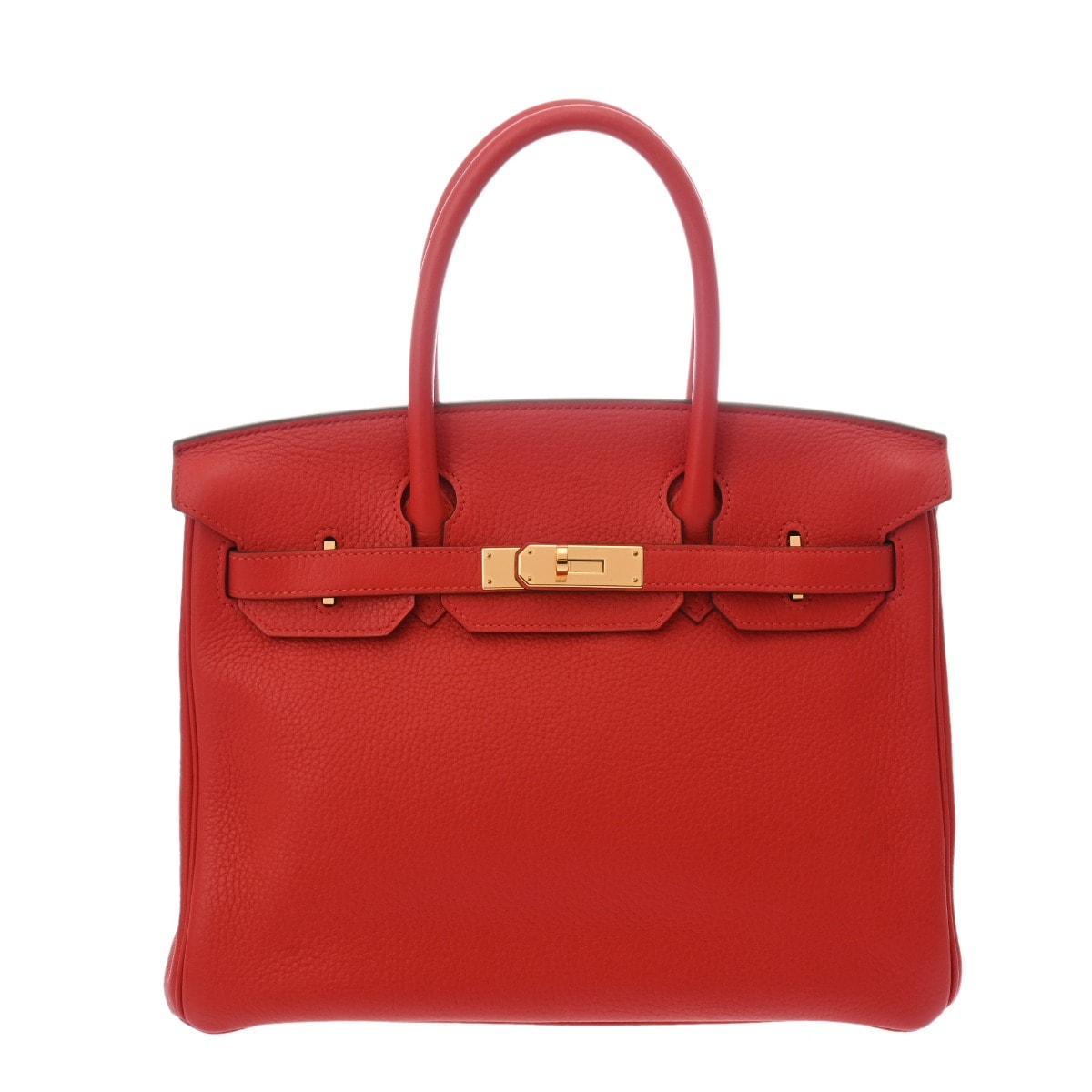 バーキン 30 ルージュトマト X刻印(2016年頃) レディース トリヨンクレマンス ハンドバッグ ABランク 中古 銀蔵