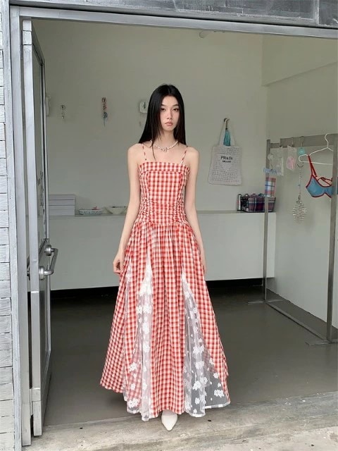 新品追加 ワンピース フリル 切り替え バイカラー スリム 着痩せ チェック柄 sweet系【大きいサイズ レディース 春夏 結婚式 きれいめ タイト フォーマル 大人 上品 チュニック one-pi