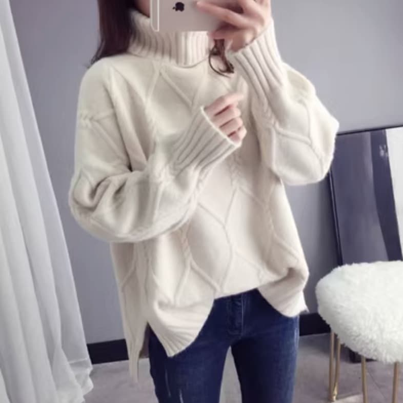 トップス デート カットソー ニットソー セーター 袖あり 長袖 タートルネック かわいい 大人可愛い きれいめ シンプル カジュアル 大人 上品 おしゃれ お洒落 かっこいい レトロ 大人女子