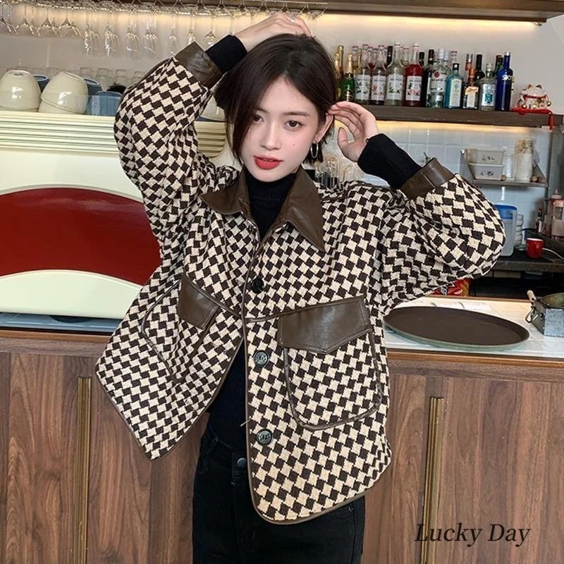 年新型冬韓系加絨加厚派オーバーのゆったり綿入れを克服して保温