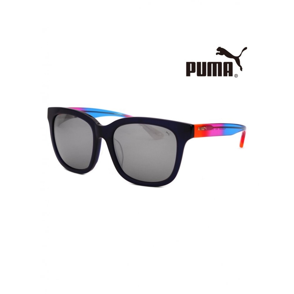 Puma PU0083SK 001 スクエアホーンリムオーバーアジアンフィットミラーサングラス