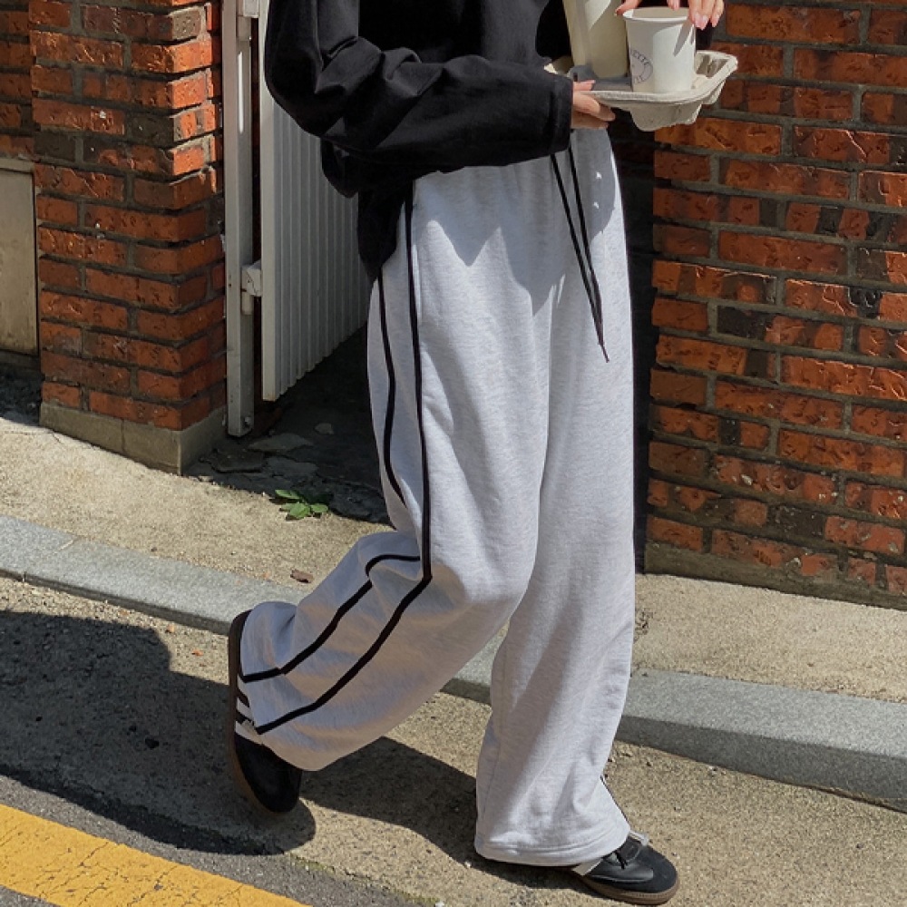 (JSTYLEのイーブレット) イーブレットレーガンラインカラーストリングジョガーパンツ Jスタイル