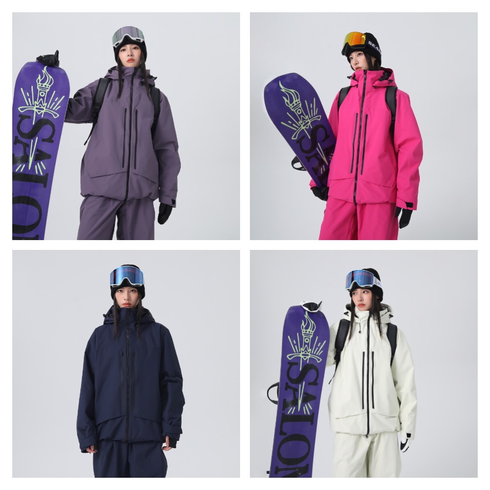 【1-3日出荷】スノーボードウェア 2025 2026 白 ローズ パープル ネイビー 3L防水29000mmスノパンツ レディース メンズ スキーウェア スノボウェア コート スキー