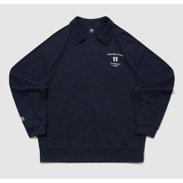 HBLロイヤルカレッジワッフルカラースウェットシャツ B1 UQ311CFS95 DVY0 ECR0