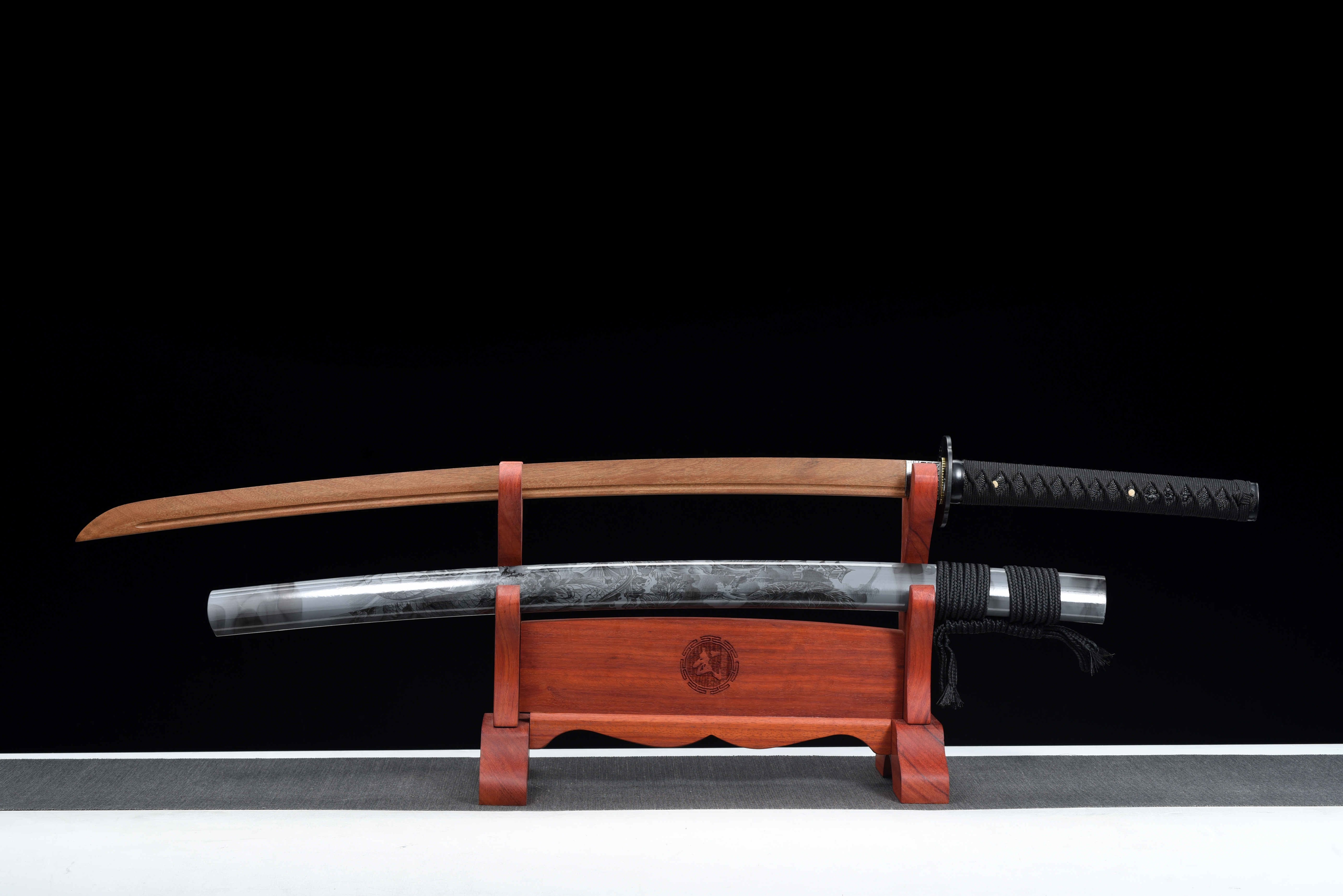 日本の日本刀は男性へのユニークな贈り物です-武術の訓練忍者竹と木の刃鞘武術愛好家への贈り物は忘れられない贈り物です